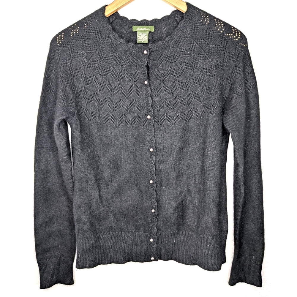 Eddie Bauer Angora Blend Cardigan Sweater Size Small